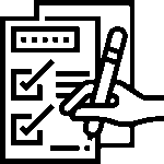 Icono con una lista de verificación